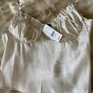 Pacsun cream floral top